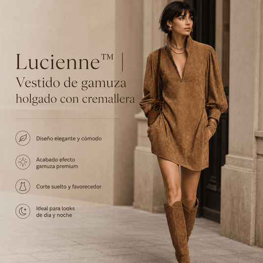 Lucienne™ | Vestido de gamuza holgado con cremallera