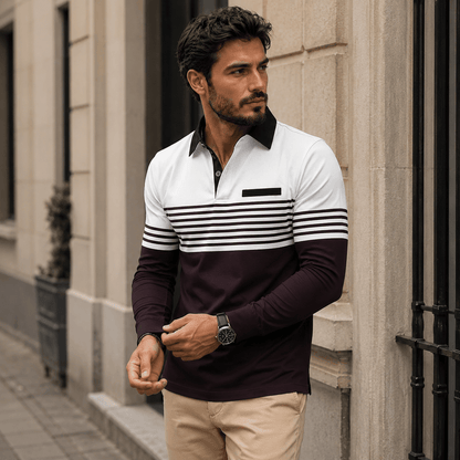 Mialo | Polo de manga larga de lujo para hombre