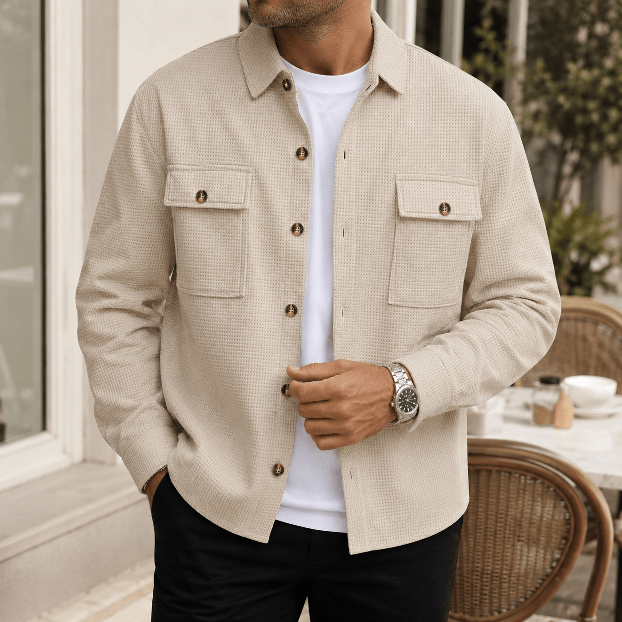 SveaKurd – Camisa de hombre en pana suave