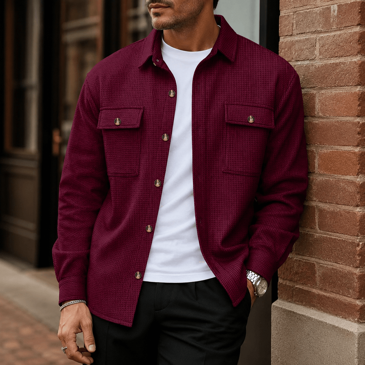 SveaKurd – Camisa de hombre en pana suave