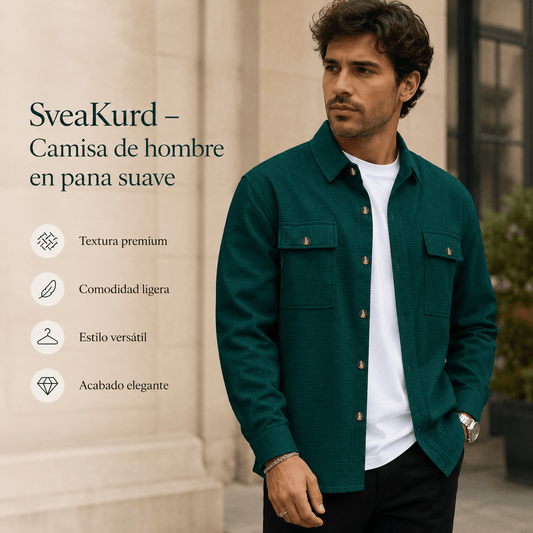 SveaKurd – Camisa de hombre en pana suave