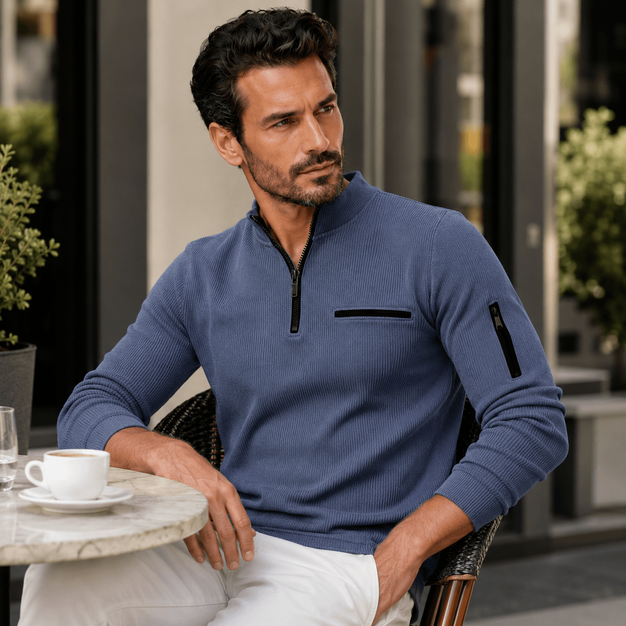 Gusteous | Camisa de manga larga con cremallera