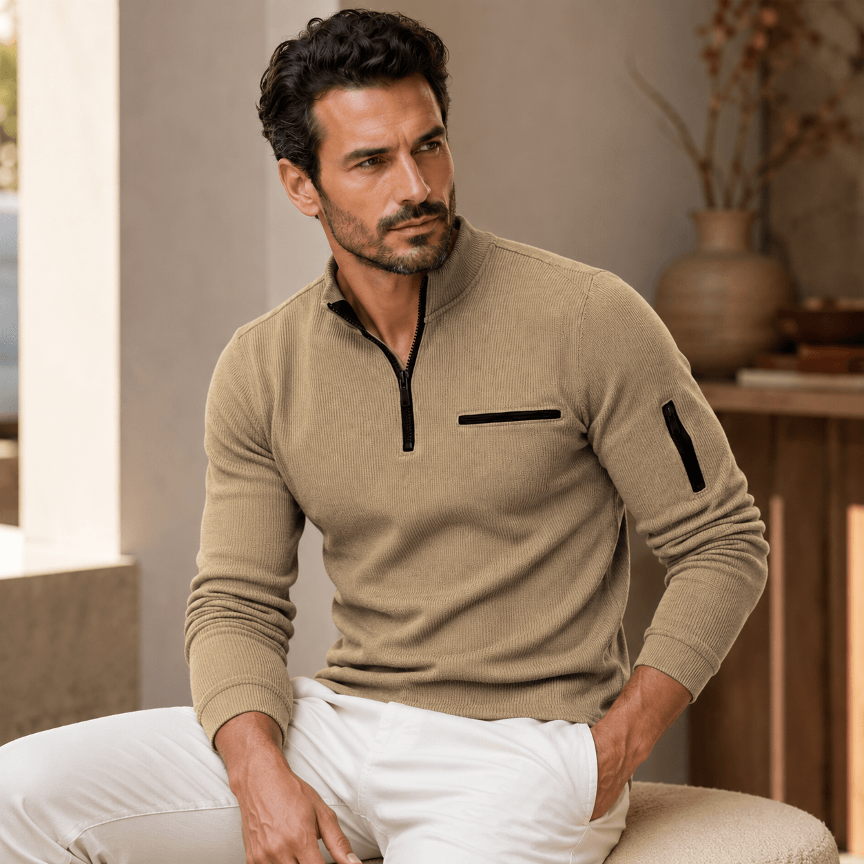 Gusteous | Camisa de manga larga con cremallera