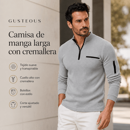 Gusteous | Camisa de manga larga con cremallera