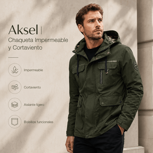 Aksel | Chaqueta Impermeable y Cortaviento