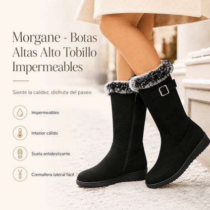 Morgane - Botas Altas Alto Tobillo Impermeables