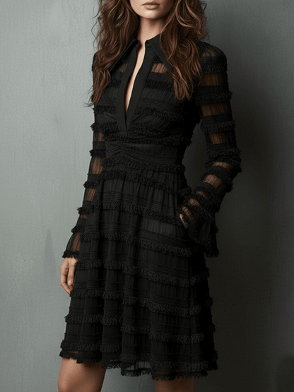 Rosalie™ | Vestido Mini Elegante con Escote en V Profundo