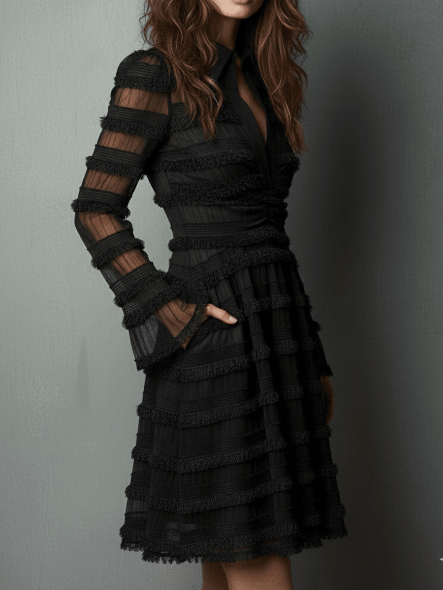 Rosalie™ | Vestido Mini Elegante con Escote en V Profundo